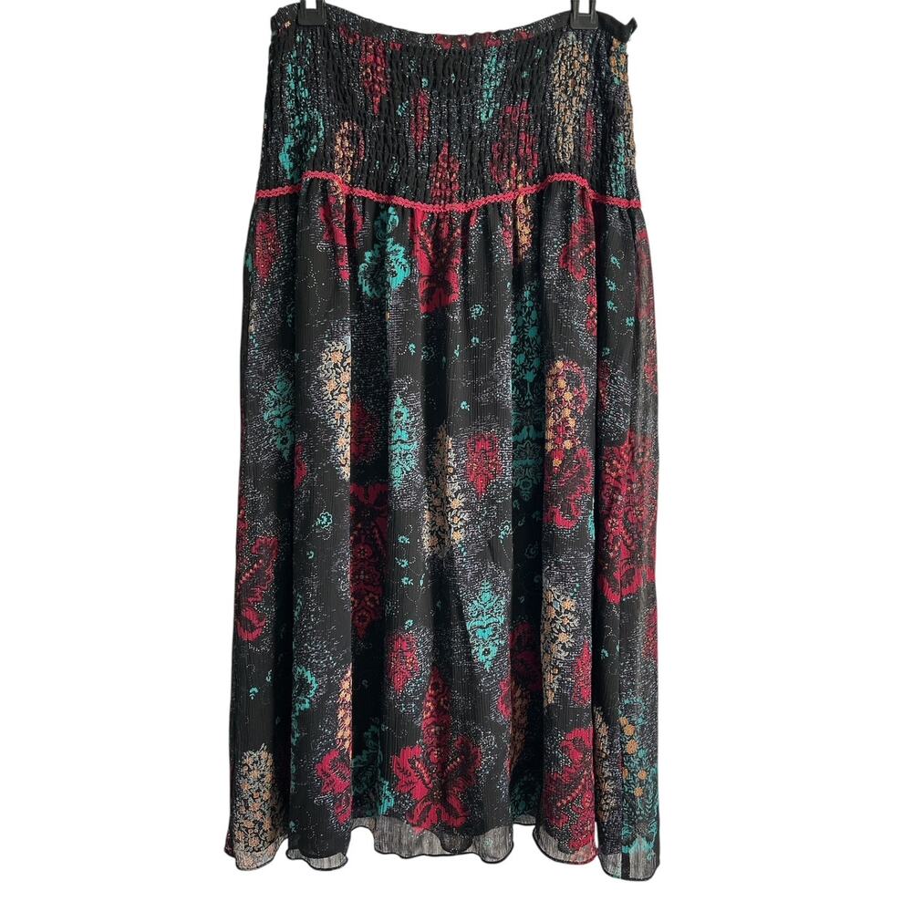Vintage Coldwater Creek Women’s Size Medium Boho Floral Maxi Skirt‎